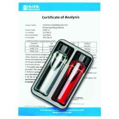 (HI782-11) Marine Nitrate HIGH RANGE Certified Check Set - Hanna Instruments