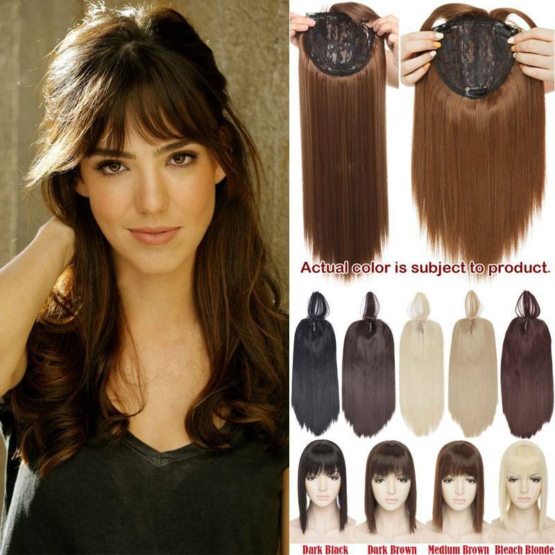 Brown Straight Closure Topper Piece Full Head Clip In Hair