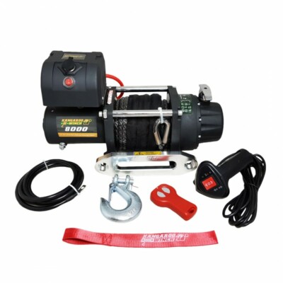 Elektrische Seilwinde PowerWinch 8000 SR 12V 3628 kg 4x4 Pannenhilfe Kangaroo