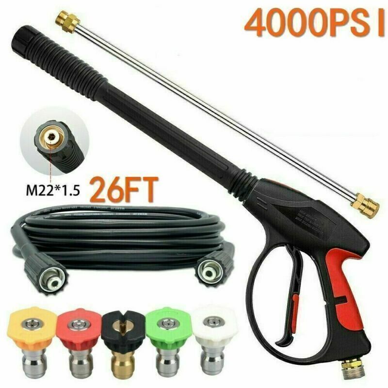 4000PSI High Pressure Power Washer Spray Gun Wand Lance Nozz