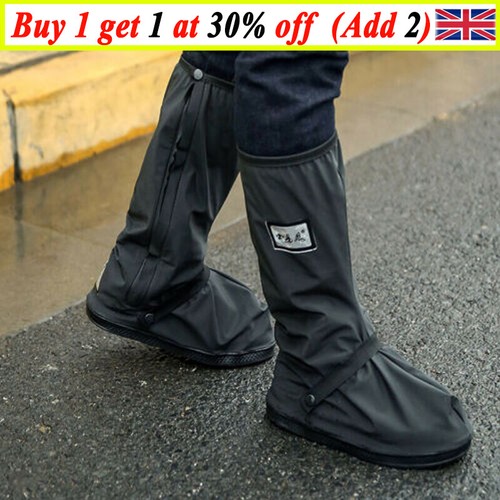 Waterproof Reusable Overshoe Cycling Motorcycle Bike Rain Boot Shoes Cover LK