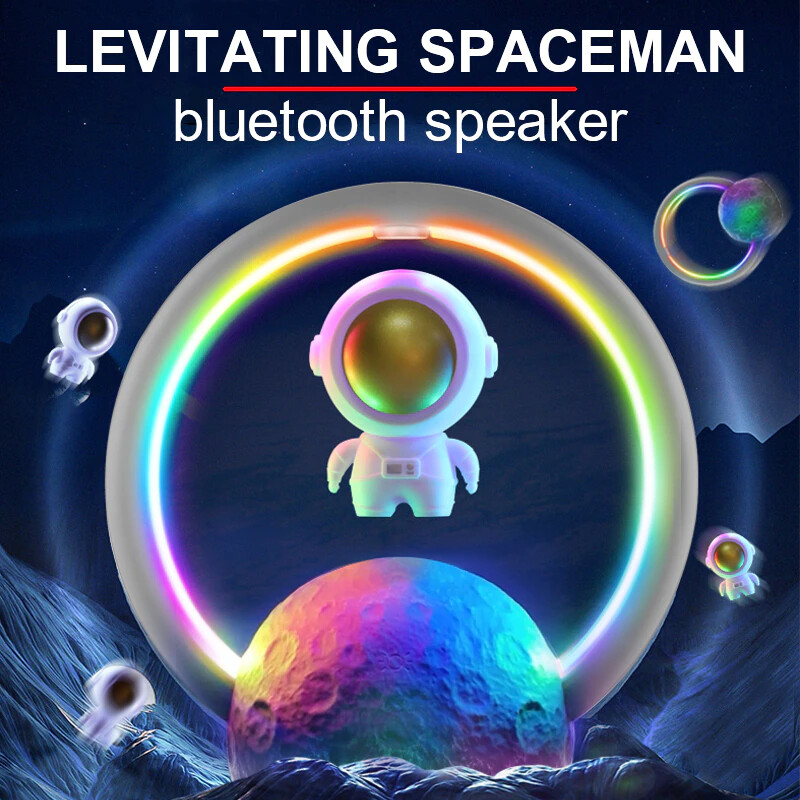 Altoparlante Speaker Bluetooth Con Led Rgb Astronauta Luna Levitazione cir