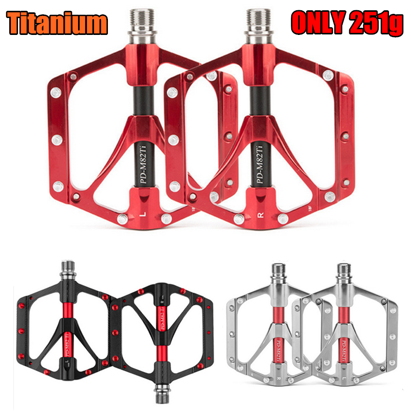 Promend Bicycle Titanium Pedal MTB Road Bike Pedals CNC 6 Sealed Bearings 251g eBay