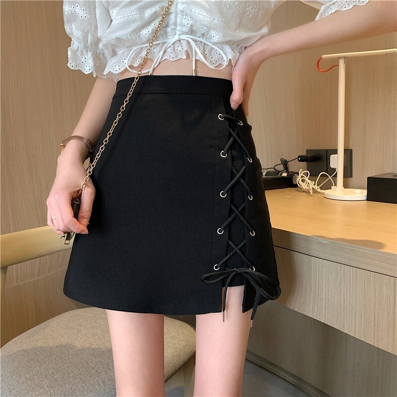 即日発送MベージュJade highwaist mini skirt ANDMARY】Jade highwaist mini skirt