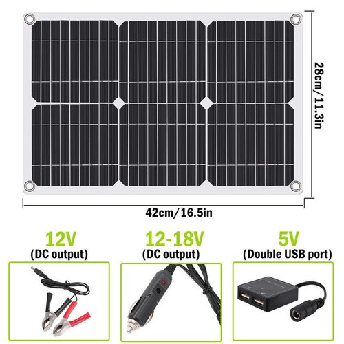 400 Watts Solar Panel Kit 100A 12V Battery Charger w/ Controller Caravan Boat RV