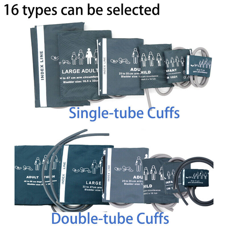 NIBP Cuff Reusable Single/Double Hose-16 types to choose