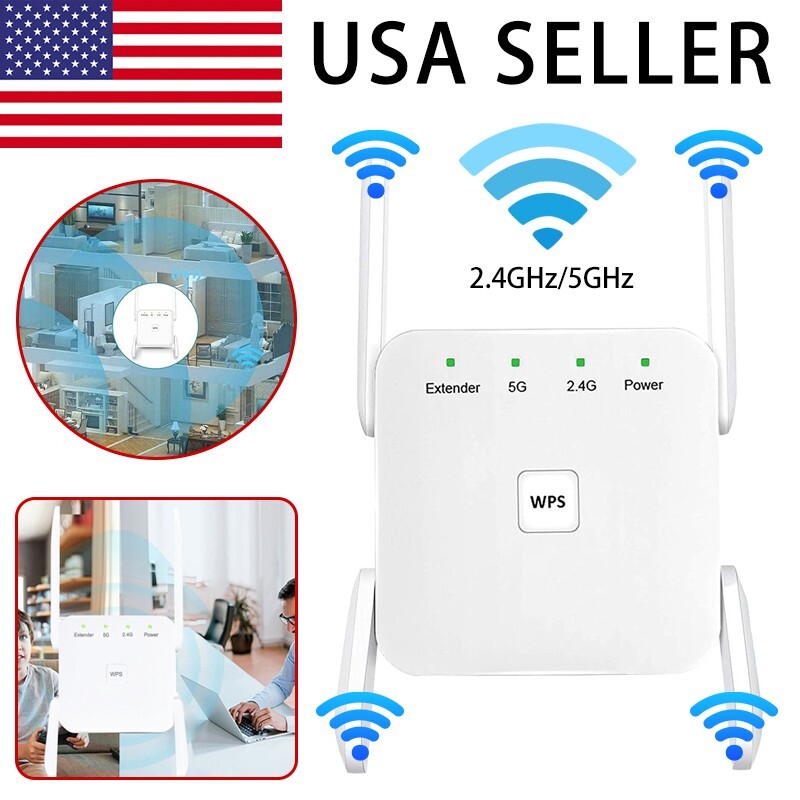 Dual Band WiFi Repeater 1200Mbps 2.4G/5G WIFI Range Extender Wifi Signal Booster
