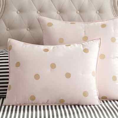 Pottery Barn Teen Emily & Merritt Pink Gold Dot Standard Pillow shams set of 2