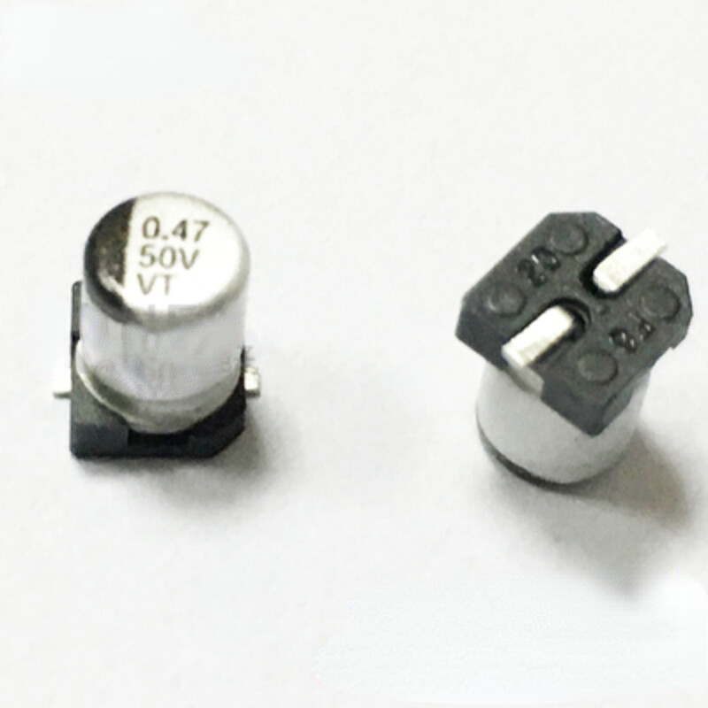 100PCS NEW Chip aluminum electrolytic capacitor 50V0.47UF 4