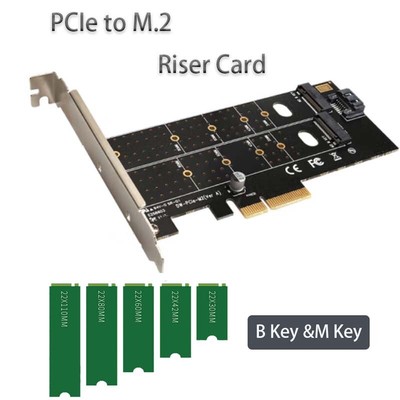 PCI-E Riser Card Adapter M Key B Key dual interface card PCIe Converter for PC