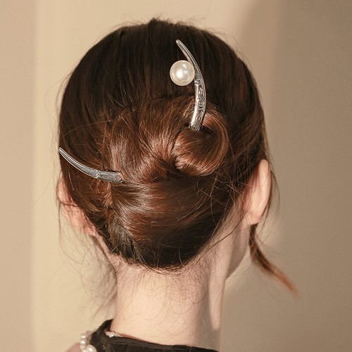 Moon Plate Hair Fork　SYKIA Moon Hair Stick Gold Vintage | Hair Accessories Headwear