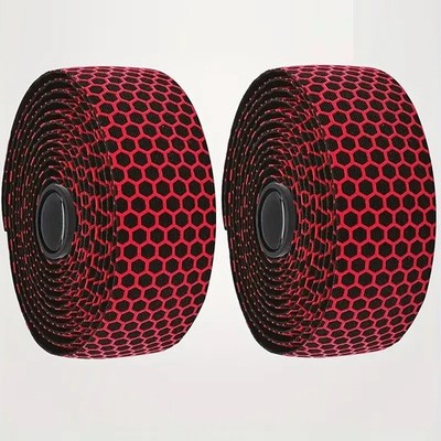 NASTRO MANUBRIO EVA NIDO D'APE BICICLETTA CORSA BICI VINTAGE RETRO - ROSSO NERO