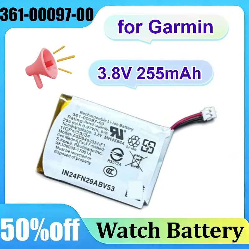 361-00097-00 for Garmin Fenix 6/6Pro for Fenix 5/5S Smart Watch Replacement Batt