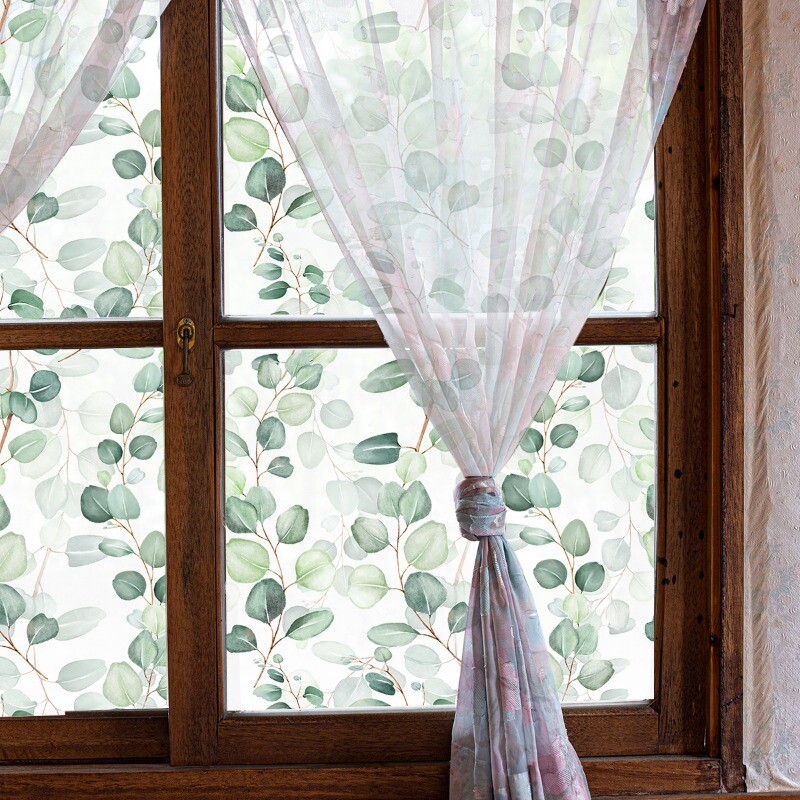 1PCS Leaf Shading Window Stickers PVC Decals Clings Glass Home Decor stickers