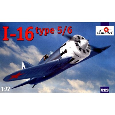 Amodel 72123 Plastic model airplane kit Scale 1:72 I-16 type 5/6 Soviet fighter