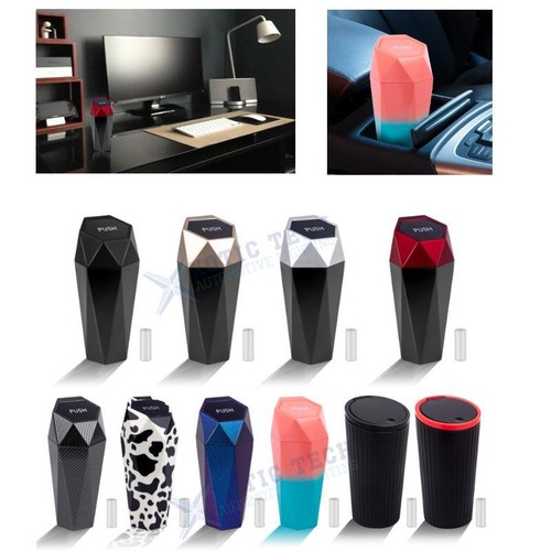 Mini Leak-proof Trash Can Waste Container with Lid For Vehicle, Home, Office