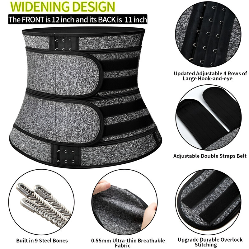 Men Sweat Waist Trainer Trimmer Abdomen Reducer Slimming Belt Body Shaper Girdle