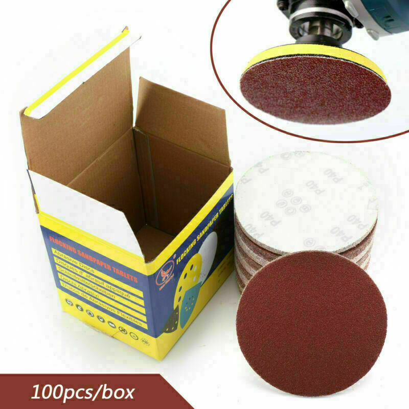 100PCS 6Inch DA Hook & Loop Sandpaper Sanding Discs Sand Sheet Grit 40 - 2000 U3
