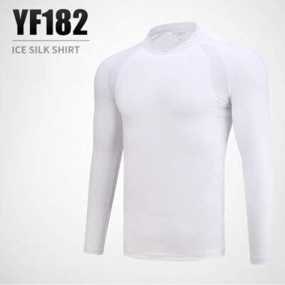 PGM Long Sleeve Anti-UV Men Golf Shirts Male Breathable Sunscreen Tops Ice Silk
