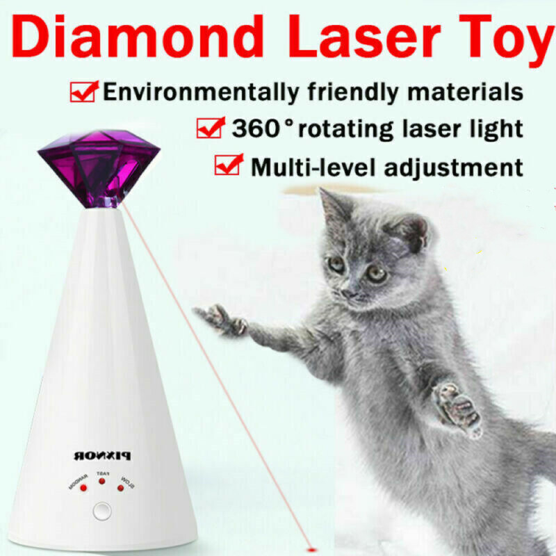 Cat Interactive Electronic Diamond Laser Pointer Pet Intelligence Training Toy