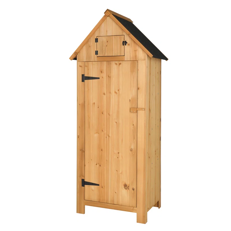 Fir 2 Ft. 6 In. W X 1 Ft. 10 In. D Solid Wood Storage Shed