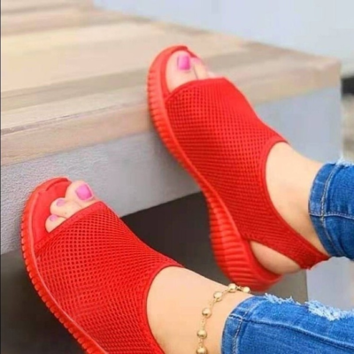 New Women Summer Mesh Platform Sandals Open Toe Breathable Wedge