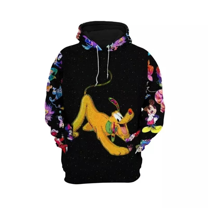 Funny Pluto Dog And Friends Galaxy Themed Christmas Birthday 3D HOODIE Us Size