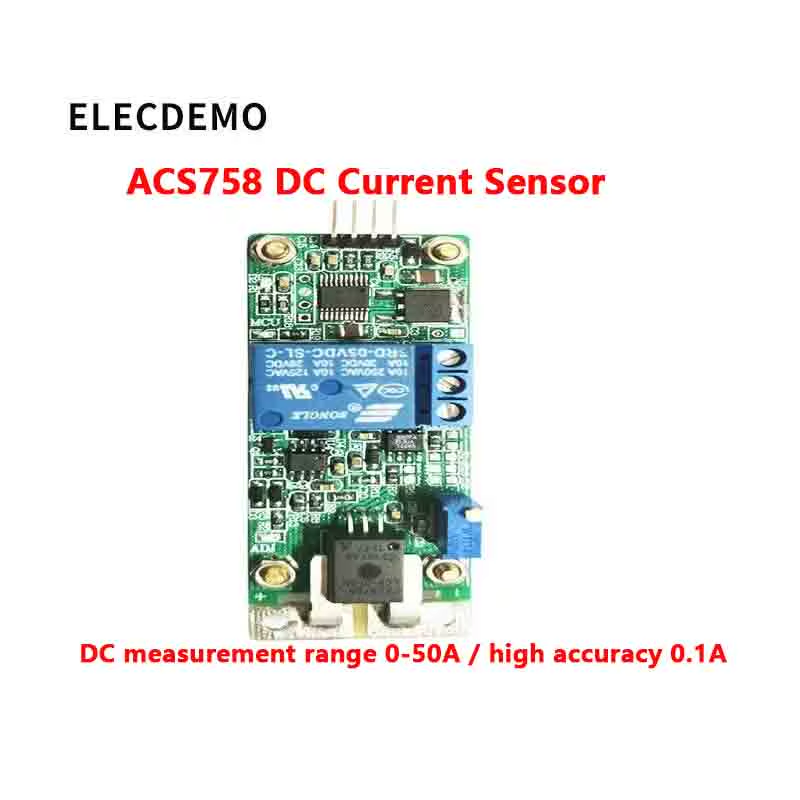 Acs758 DC current detection module 0-50a Hall current sensor module high precisi