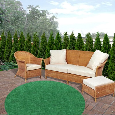 Green Indoor Outdoor Economy Turf Artificial Grass Area Rug Custom Cut