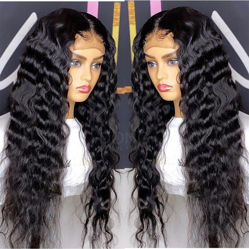 32inch 82cm Long Waist Length Human Hair Lace Wigs Silk Straight