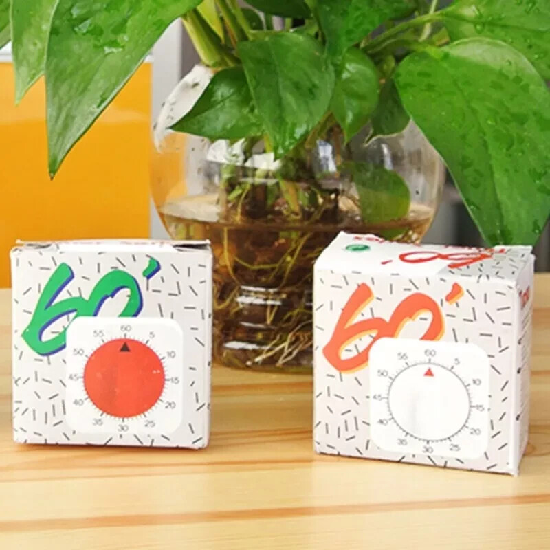 1 Kitchen Timer 60 Minute Timing Bell Alarm Sound Home Baking Cooking Mechanical