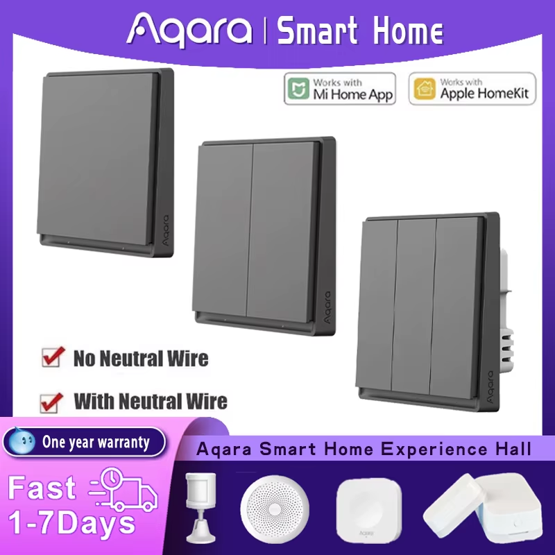 Smart Wall Switch E1 ZigBee 3.0 Smart Home Grey Key Light Switch Fire Wire With/