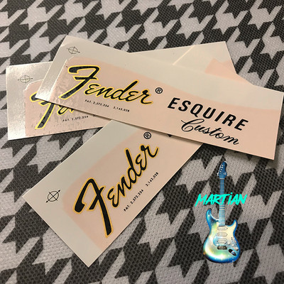 3Pcs  BRONCO ESQUIRE guitar Waterslide Transfer Headstock Logo Decal