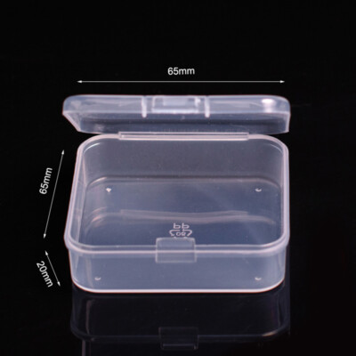Clear Small Plastic Storage Box Jewelry Beads Organizer Case Container Durable