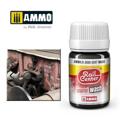 AMMO MIG Rail Center Paint Soot Wash (35ML) R-2005