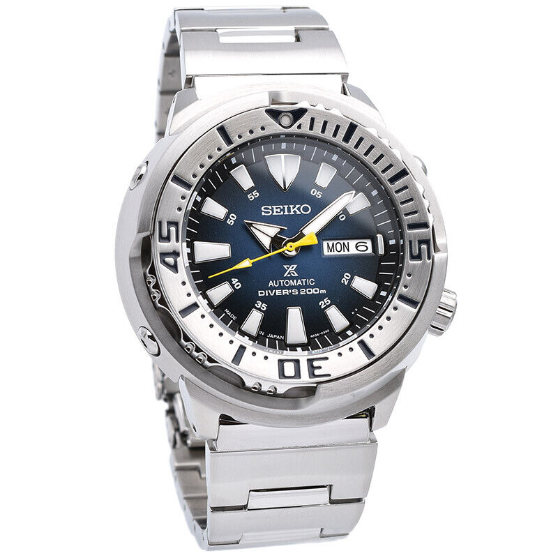 Pre-owned Seiko Prospex Sbdy055 Automatic Diver Scuba Watch Baby Tuna Navy Dial 48mm