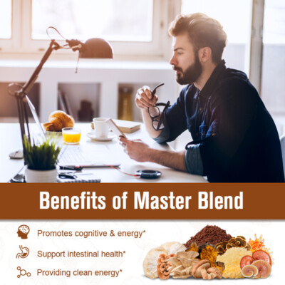 Organic Mushroom Coffee Powder Support Brain Health Promotes Cognitive & Energy