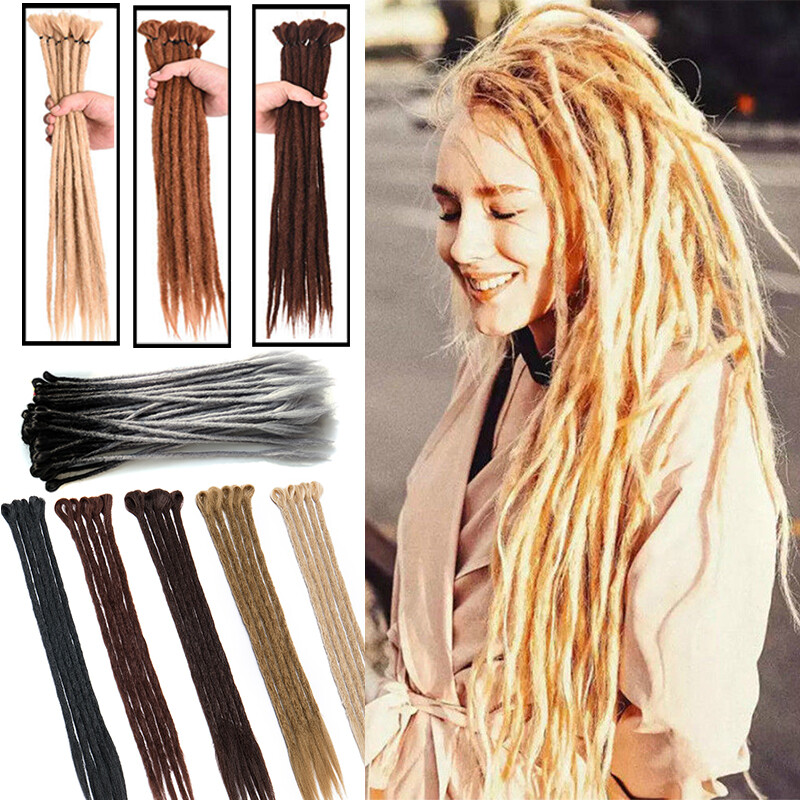 100 Natural Reggae Dreadlock Hair Extensions Hairpeices Women