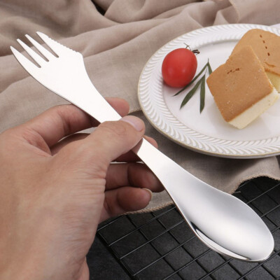 Spork Pro Camping Spoon Knife & Fork All in 1 Stainless Steel Cutlery