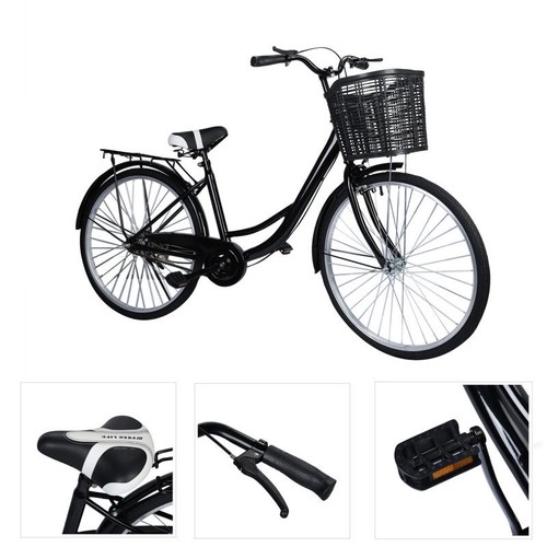 26'' Women Bike Beach Cruiser CommuterBike Retro Bicycle Shi