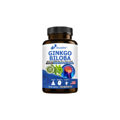 GINKGO BILOBA WITH VITAMIN B6, B12, FOLIC ACID for Brain Function,Brain & Memory