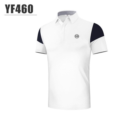PGM Short Sleeve Men Golf T-shirts Elastic Anti-sweat Sport Shirts Quick Dry Top
