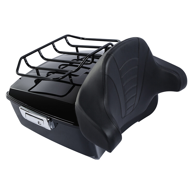King Trunk Luggage Rack Wrap-Around Backrest For Harley Touring Tour Pak 2014-23