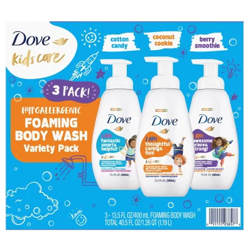 Dove Kids Care Foaming Body Wash, Variety Pack (13.5 Fl. Oz.