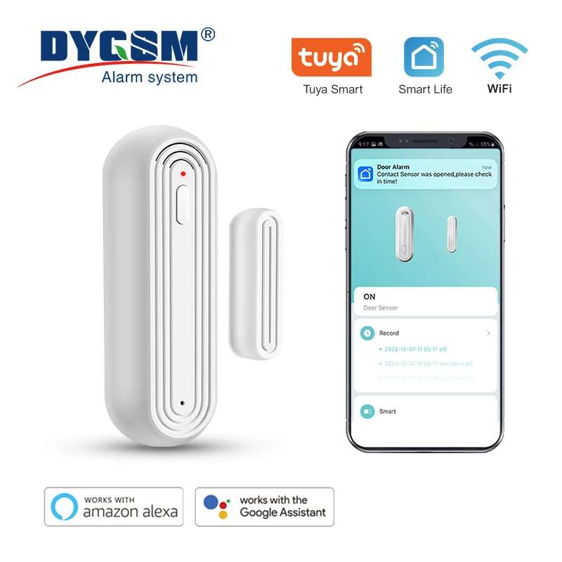 Tuya Smart WiFi Door Window Alarm Sensor Smart Home Open Closed Detectors Wifi H