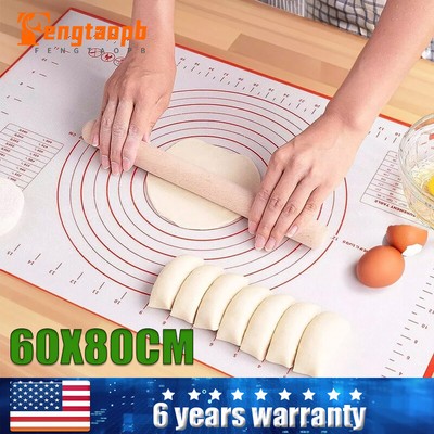 Pastry Baking Mat Non Stick Slip Silicone Extra Large 60x80 CM Heat Resistant US