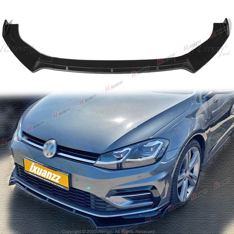 Gti R Base Mk7 2014-19 Front Bumper Lip Splitter Spoiler Carbon Look