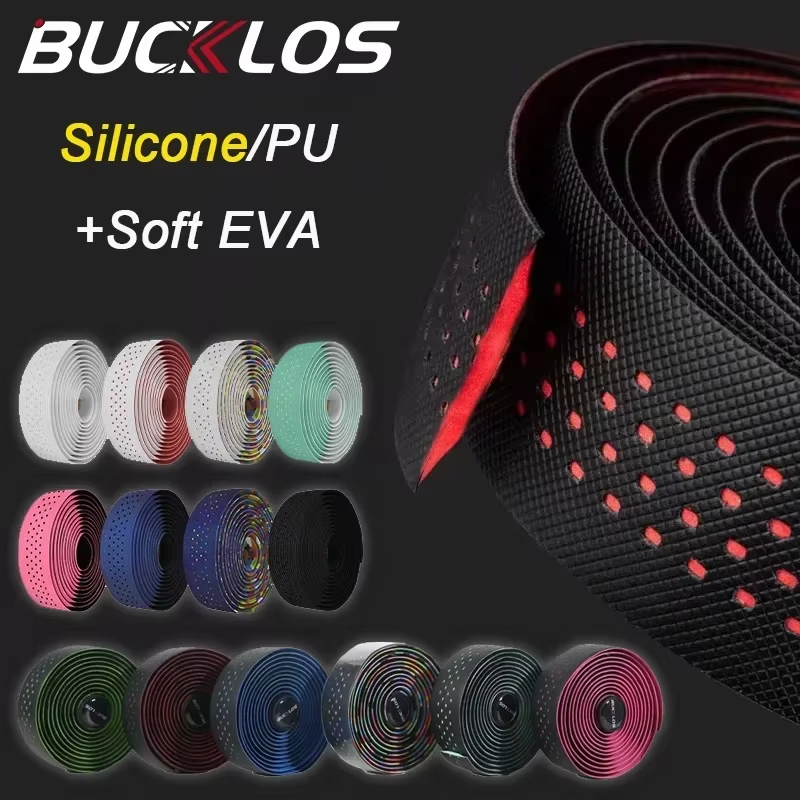 Road Bike Handlebar Tape Bicycle Silica Gel EVA Perforated Bar Wrap Belt Breatha