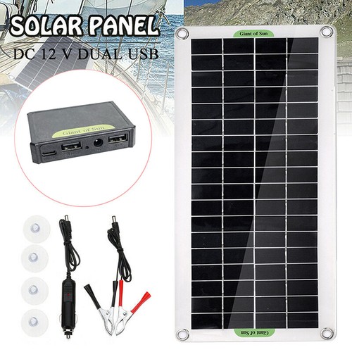 300W USB Solar Panel Kit Battery Charger Controller Caravan Boat Outdoor Camping