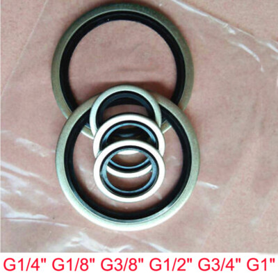 Self  Centering Bonded Washer Metal Rubber Gasket Sealing Ring - Pack of 50 PCS
